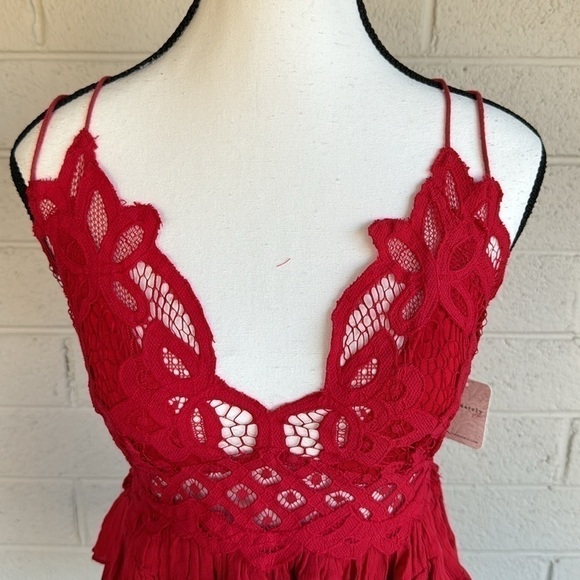NWT Free People Adella Cami in Red - Picture 4 of 14